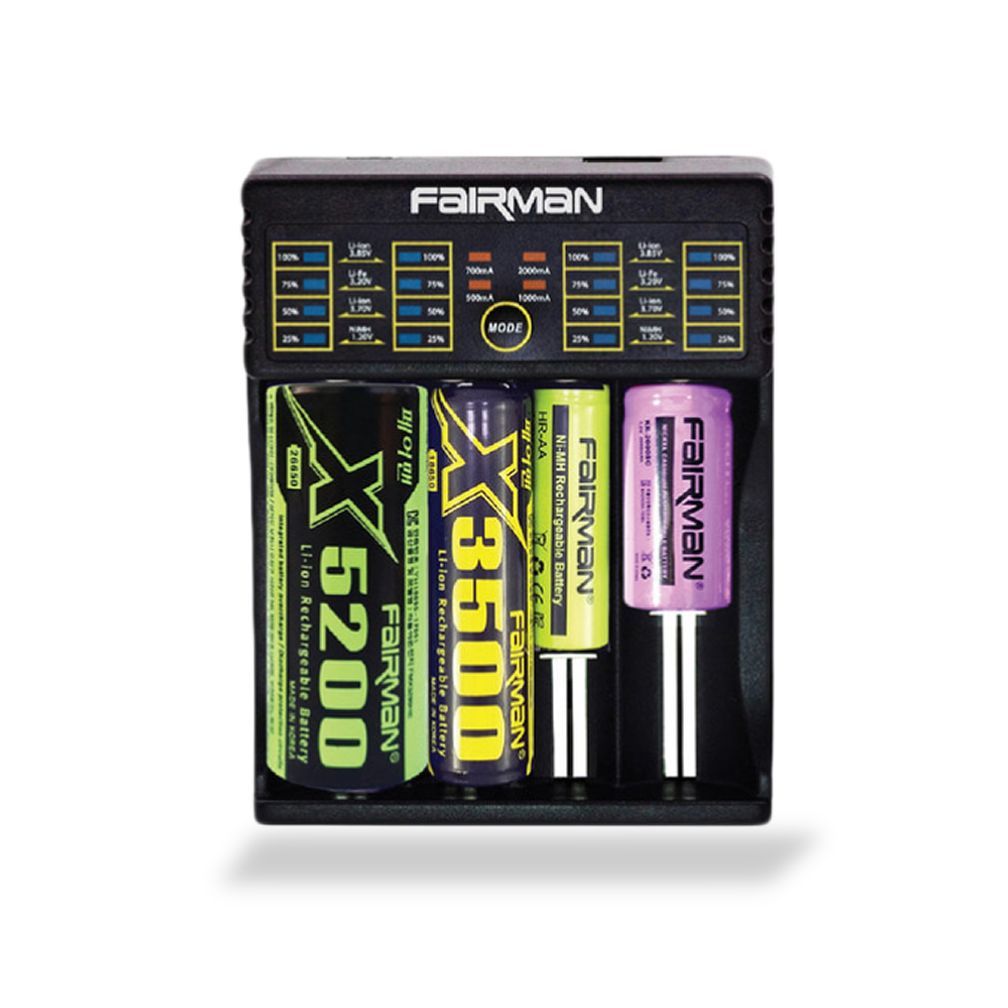 스마트 배터리 충전기 4구 대용량 18650 만능 USB AA