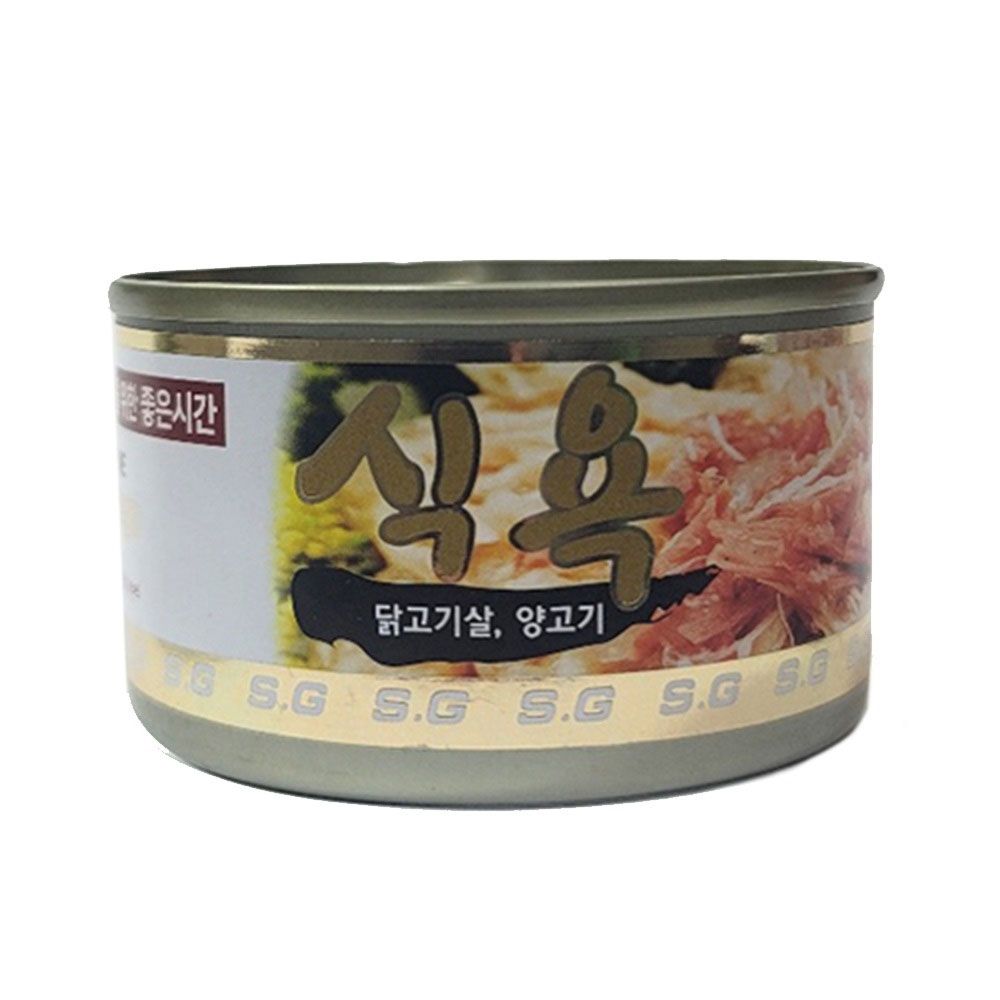 식욕 닭고기살 양고기 100g X24개 강아지 애견 간식캔