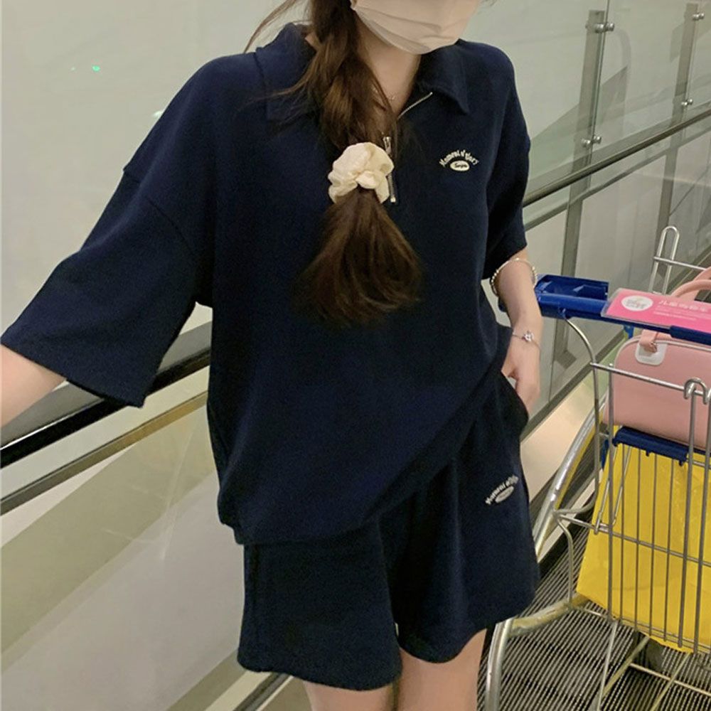 여름 집업 트레이닝 세트 루즈핏 군살커버 허리스트링