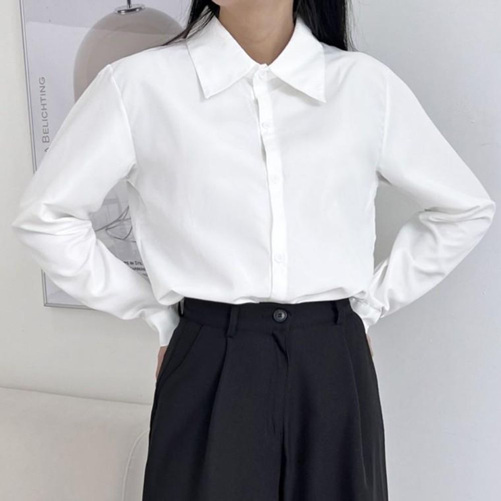 긴팔 셔츠 남방 블라우스 여자 여성 봄 가을 기본 베