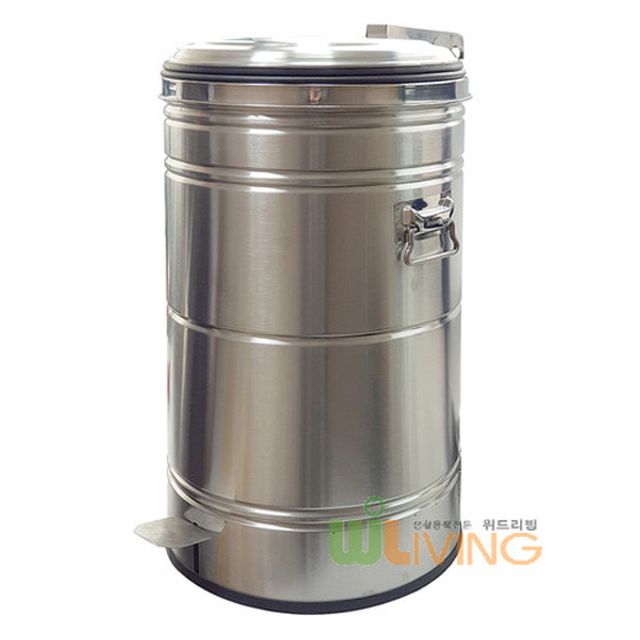 페달형 스텐휴지통145L(내통없음) 업소용쓰레기통