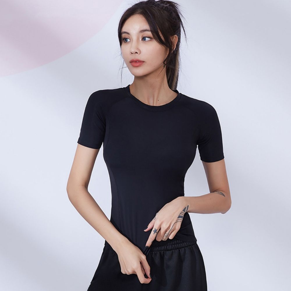 반팔티 여성 긴팔 요가 트레이닝복 라글란 헬스