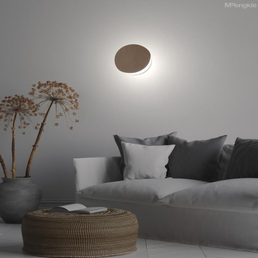 벽등 LED 손톱달 그레이 5W 전구색