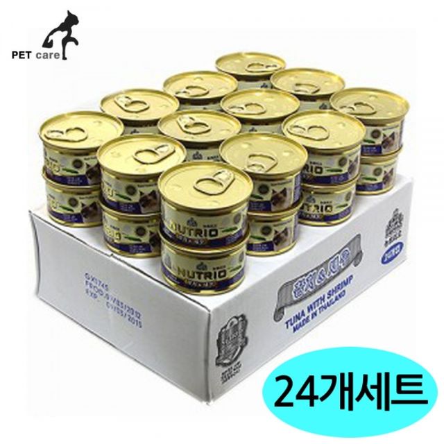 뉴트리오(CAT) 캔 80g (참치.새우) (24개세트) (1박스