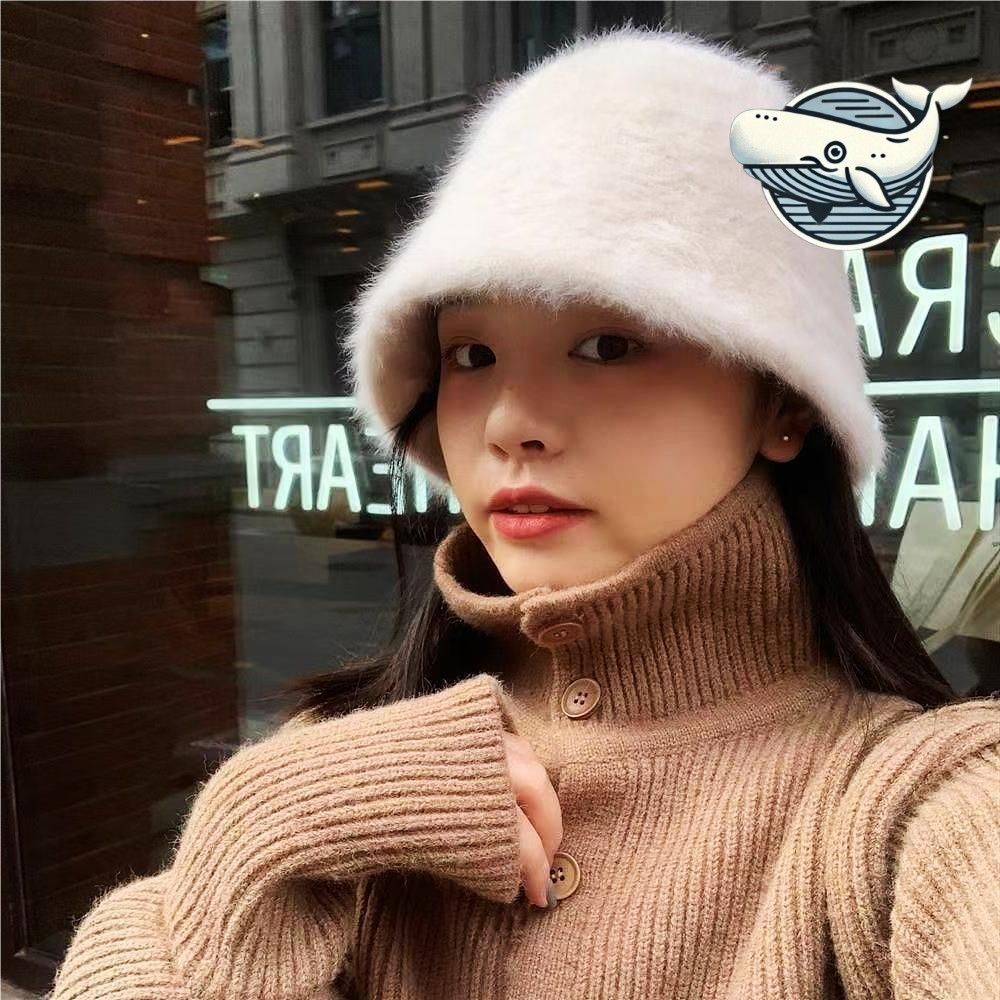 부드러운 앙고라 여성 버킷햇 액세서리 세련된