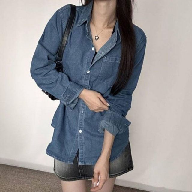 여성 스타일 루즈핏 기본 단독 데이 레이어드 착용 데