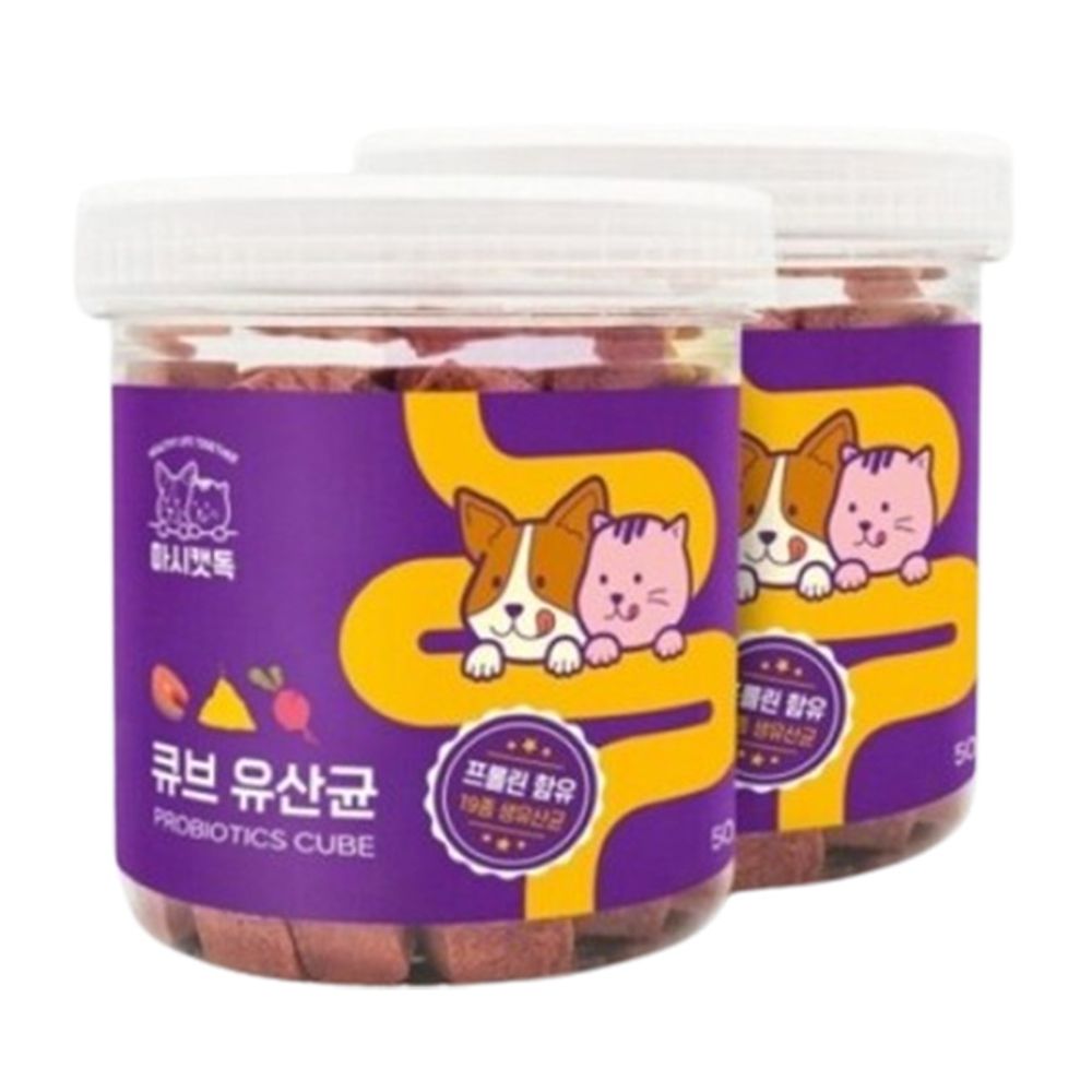 강아지 큐브 유산균 50g 동결건조 장건강 면역력 관리