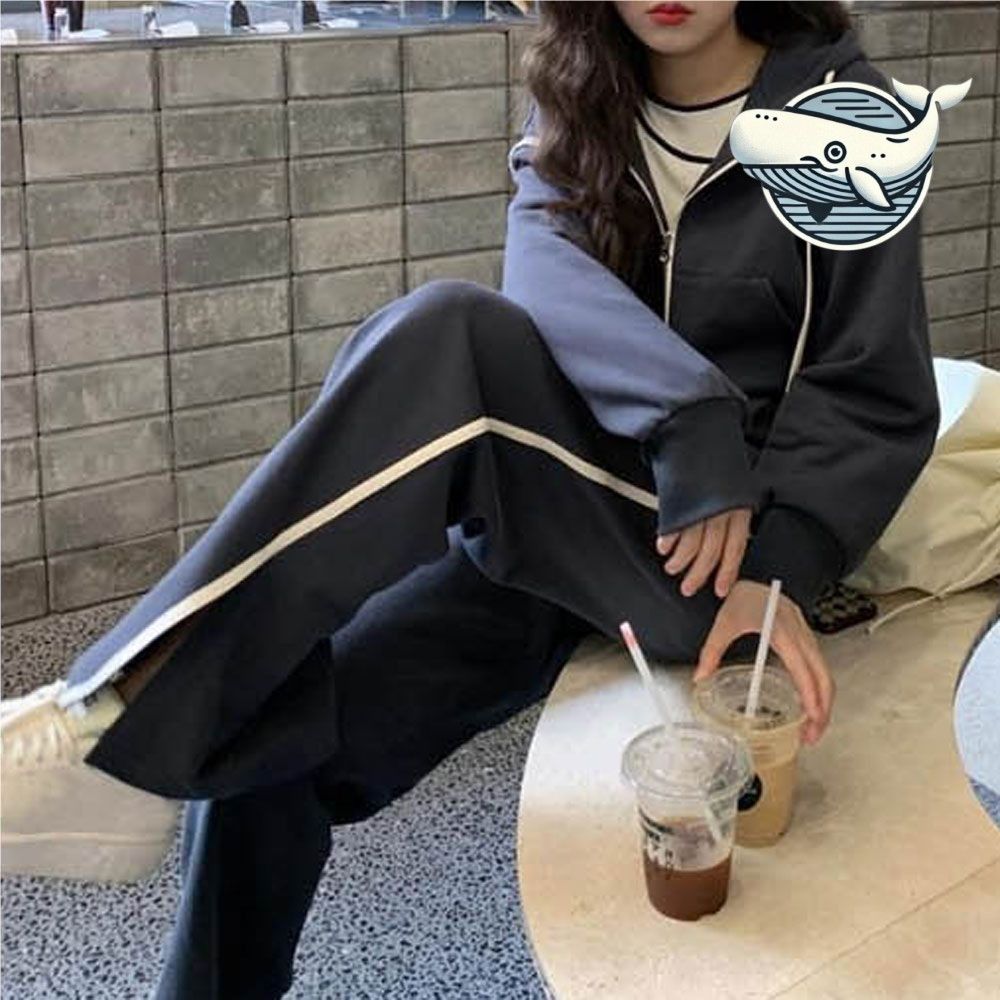 스타일리시 후드 집업 세트 편안한 액티브웨어