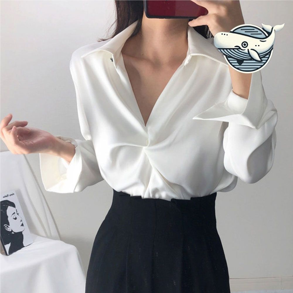 여성 오피스룩 블라우스 세련된 카라 소프트한