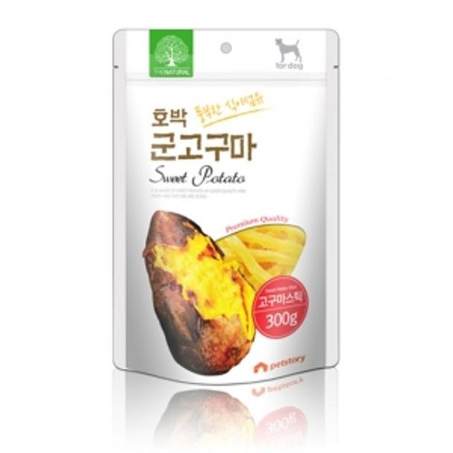 펫스토리 더내추럴 호박 군고구마스틱 300g 5팩 1타