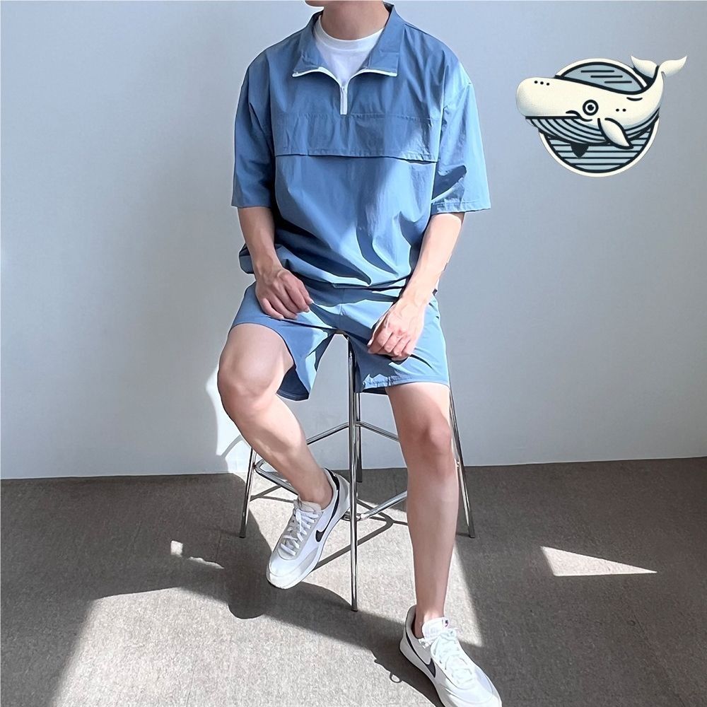여름 스포츠 비치웨어 남성 반팔 반바지 의류