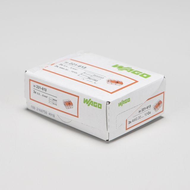 와고 전선 커넥터 221-613 단선 연선 30개입/BOX판매