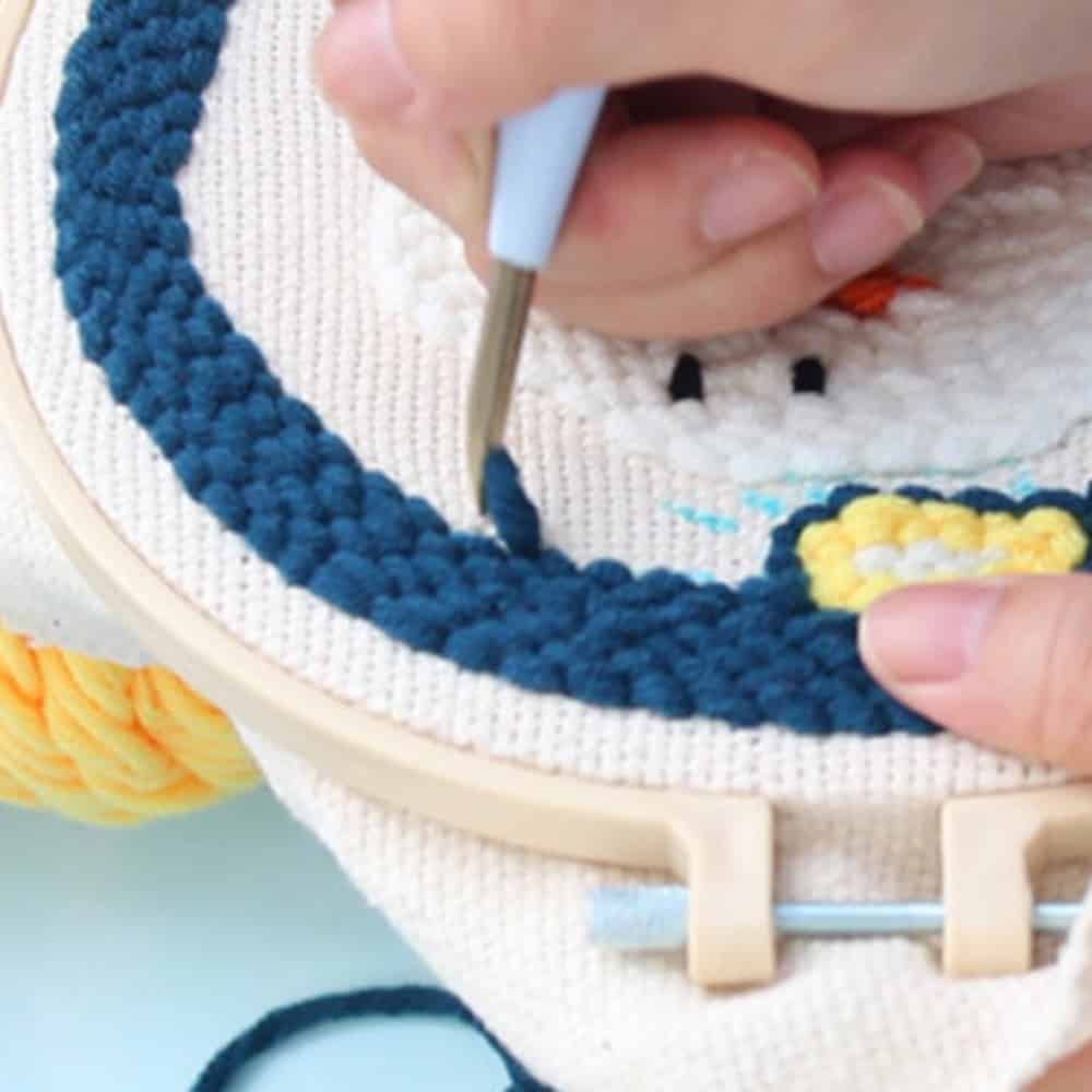 펀치 니들 자수 패키지 세트 실아트 니들펀치