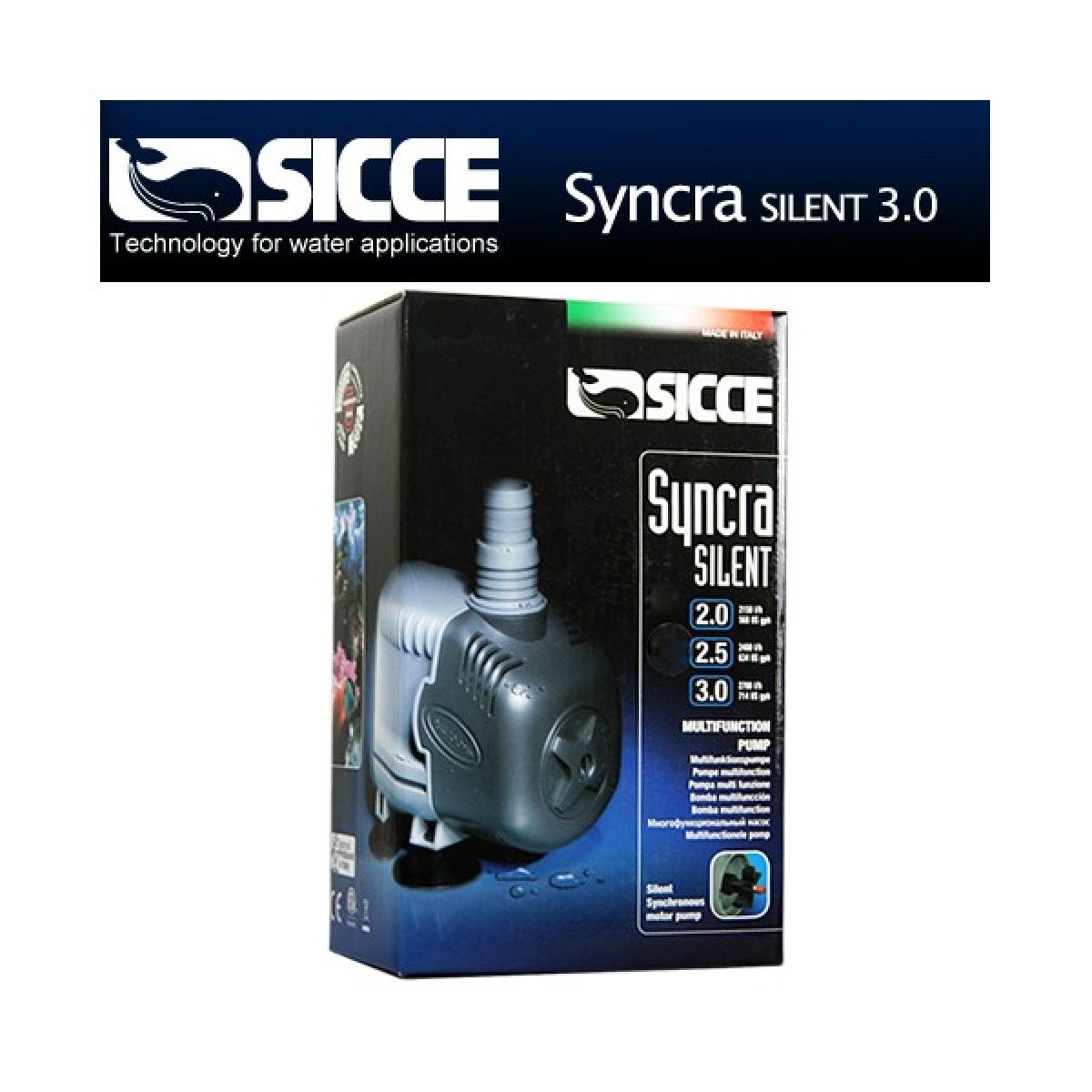 Syncra Slient 3.0 씨쎄수중펌프 양정3M 양수 장식 어