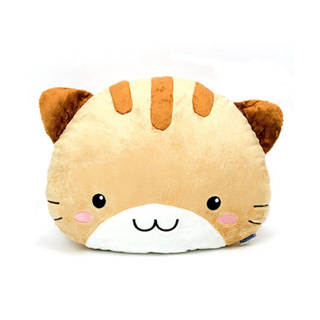 고양이 얼굴쿠션 차린 중형 쿠션