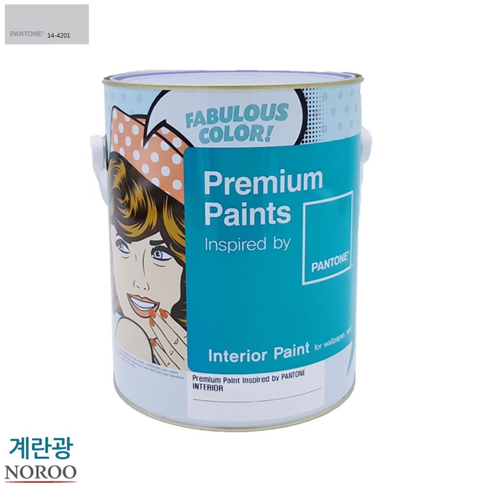 팬톤 내부용 계란광 수성페인트 4L 회색14-4201