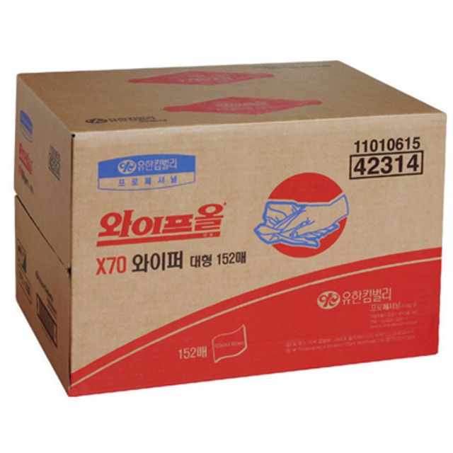 와이프올 X70와이퍼대형 320x430mm(152매/박스) YK