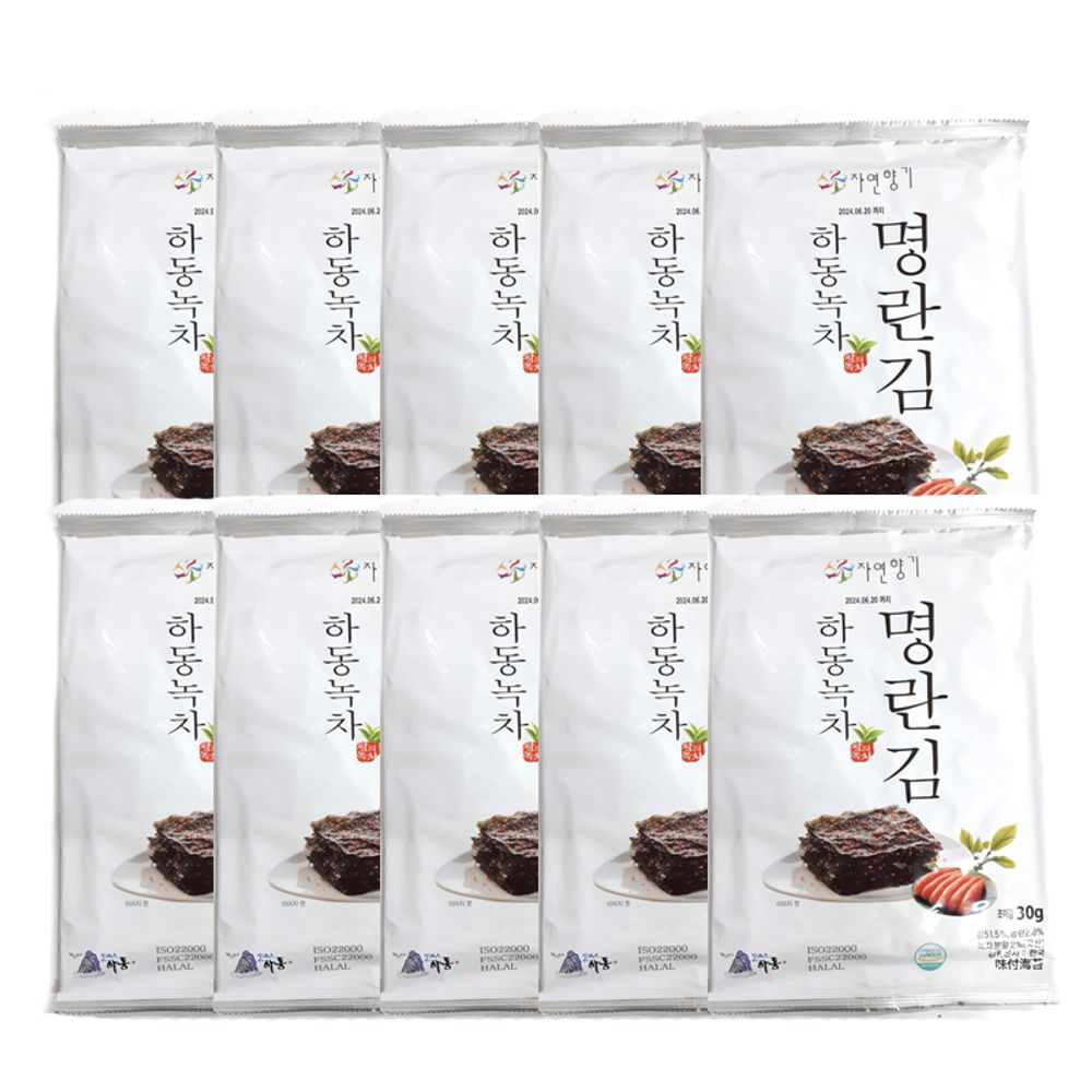 (벌크)명란 뿌린 하동녹차 명란 전장김 30g 10봉