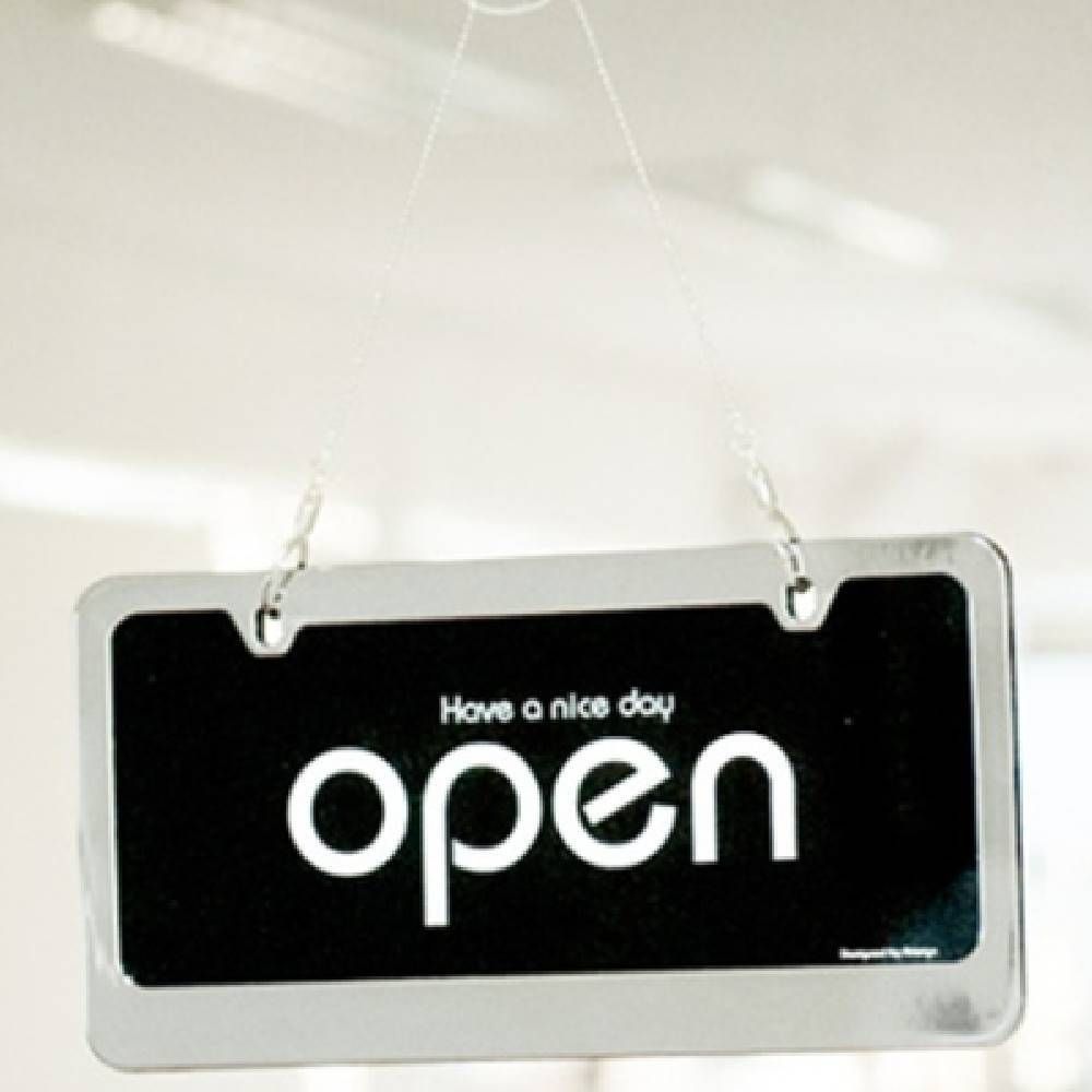 (검정) OPEN CLOSED 걸이용팻말 문걸이 오픈클로즈 팻