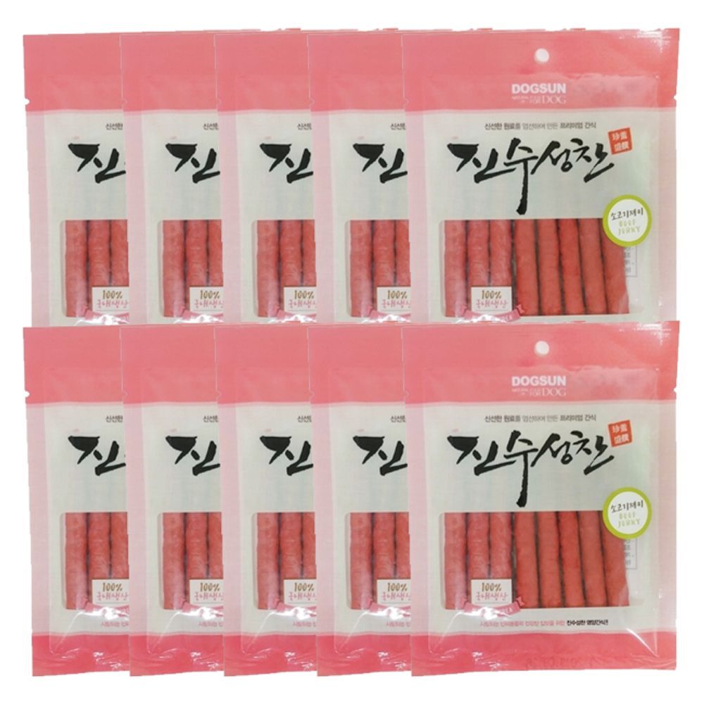 강아지 소고기 진수성찬 일상 져키 80g 10P 노즈워크