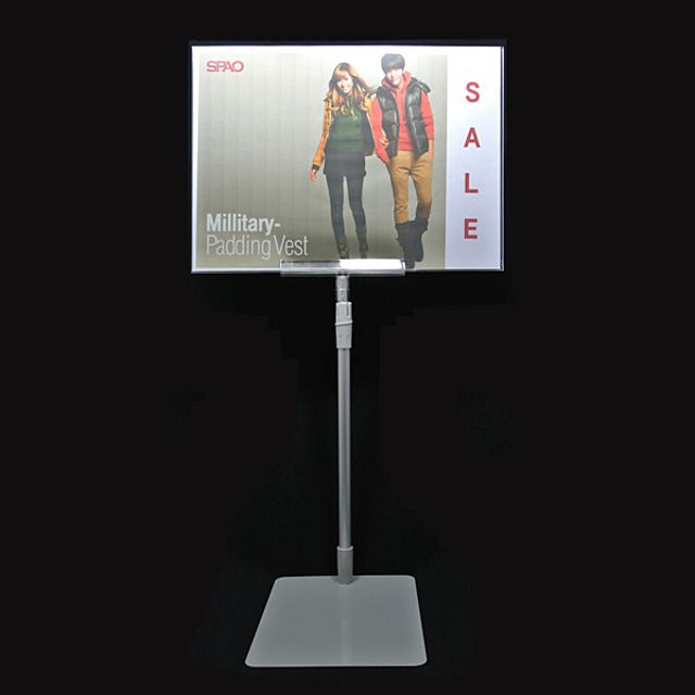 (A4PET+기둥) POP 안내판 가격표 광고판 아크릴케이스 가격표 매대 POP스탠드