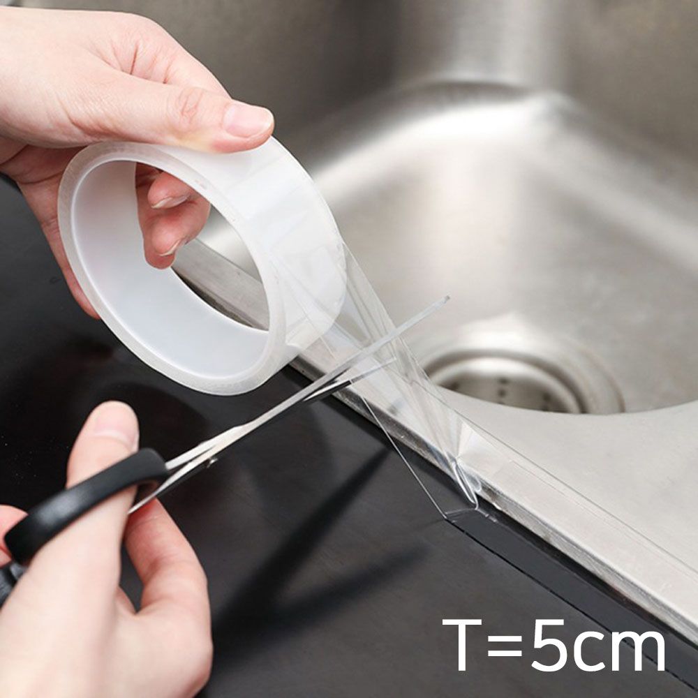 곰팡이방지 주방 욕실 틈새 투명 방수 테이프 5X300cm