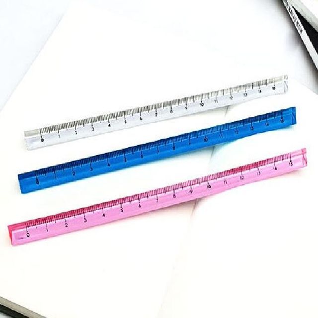 측정 눈금 문구 제도 사무 학용품 투명 삼각 자 15cm