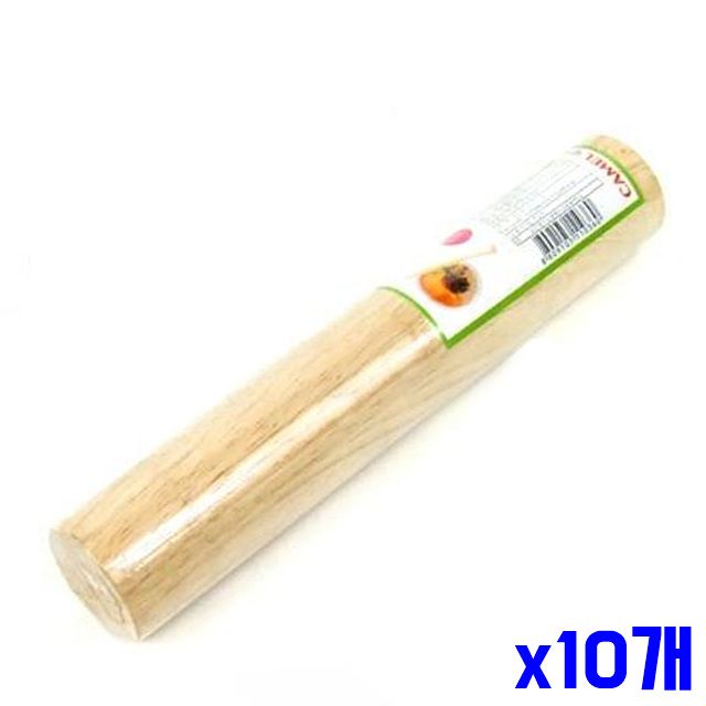밀대 24cm x10개 미니 고무나무 원목 요리밀대