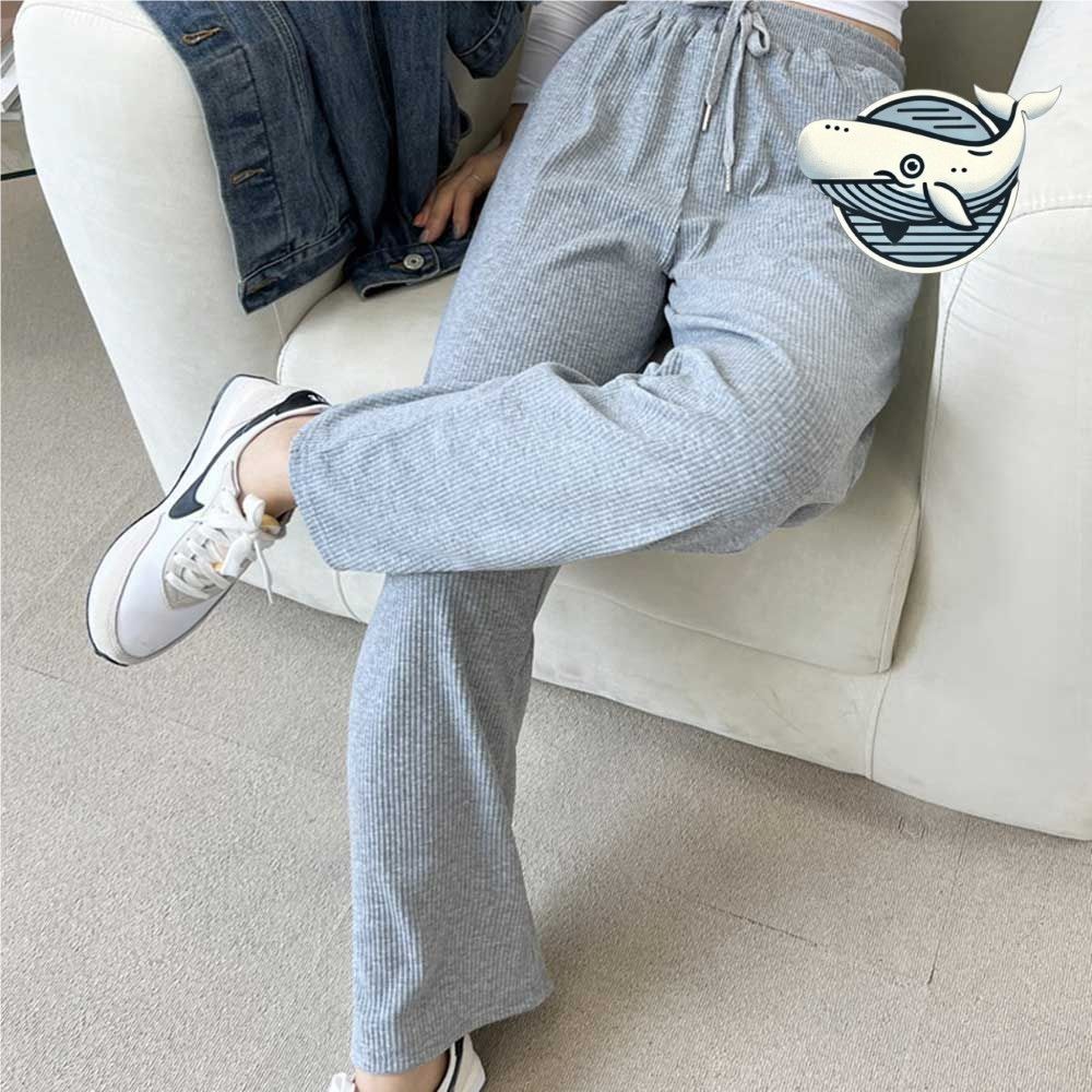 봄가을 편안한 와이드 통팬츠 루즈핏 밴딩