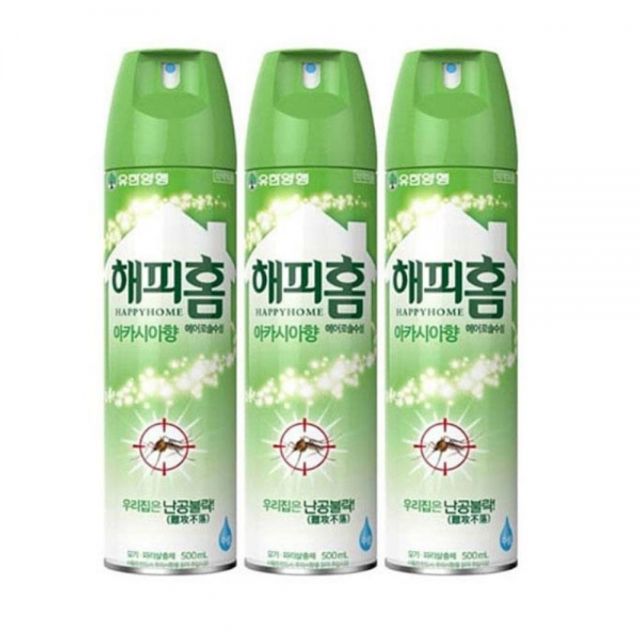 아카시아향 모기 에어졸 3개 500ml 날파리약 벌레제거