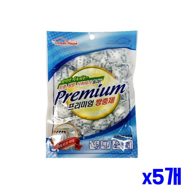 40포 의류방충제 방충제 악취제거 x5개 나프탈렌 생필