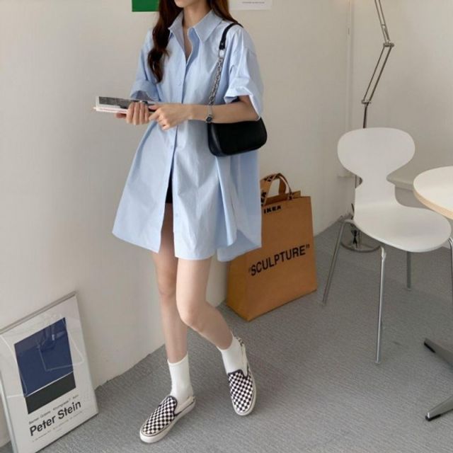 반팔 롱 베이직 기본 오버핏 데이