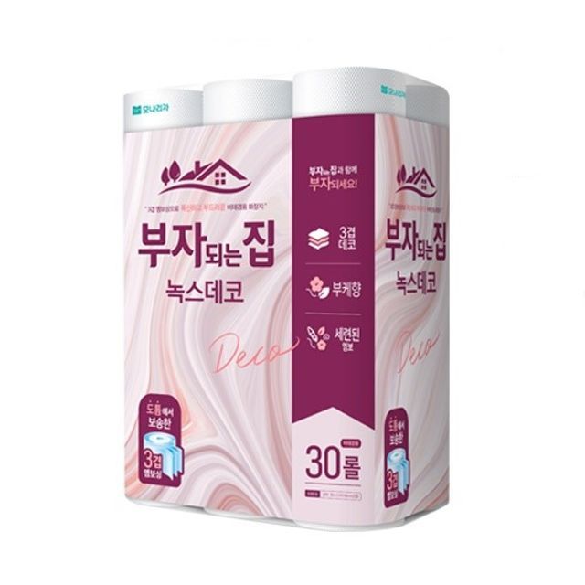 부드러운 감촉 롤형 화장지 30m 비데겸용
