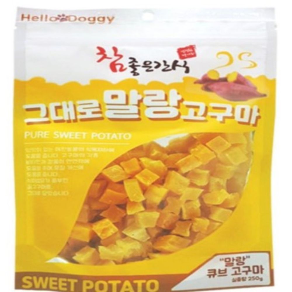 헬로도기 참 좋은 간식 그대로 말랑 큐브 고구마 250g