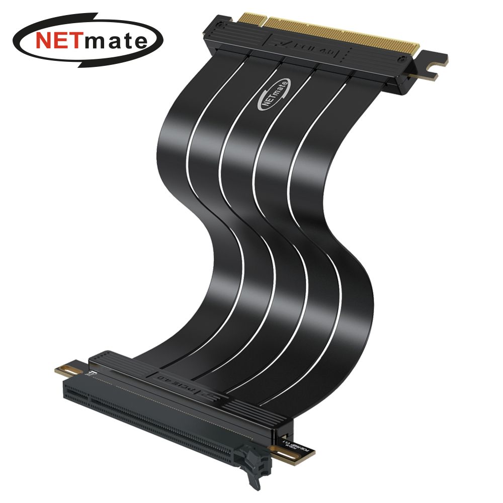 PCI-E 4.0 라이저 케이블 200mm (블랙 일자형)