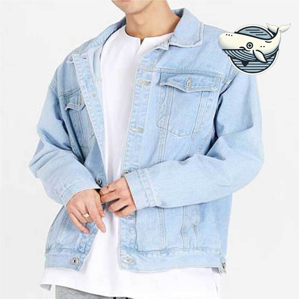 캐주얼 데님 자켓 남자 일상 스타일 경량 중청