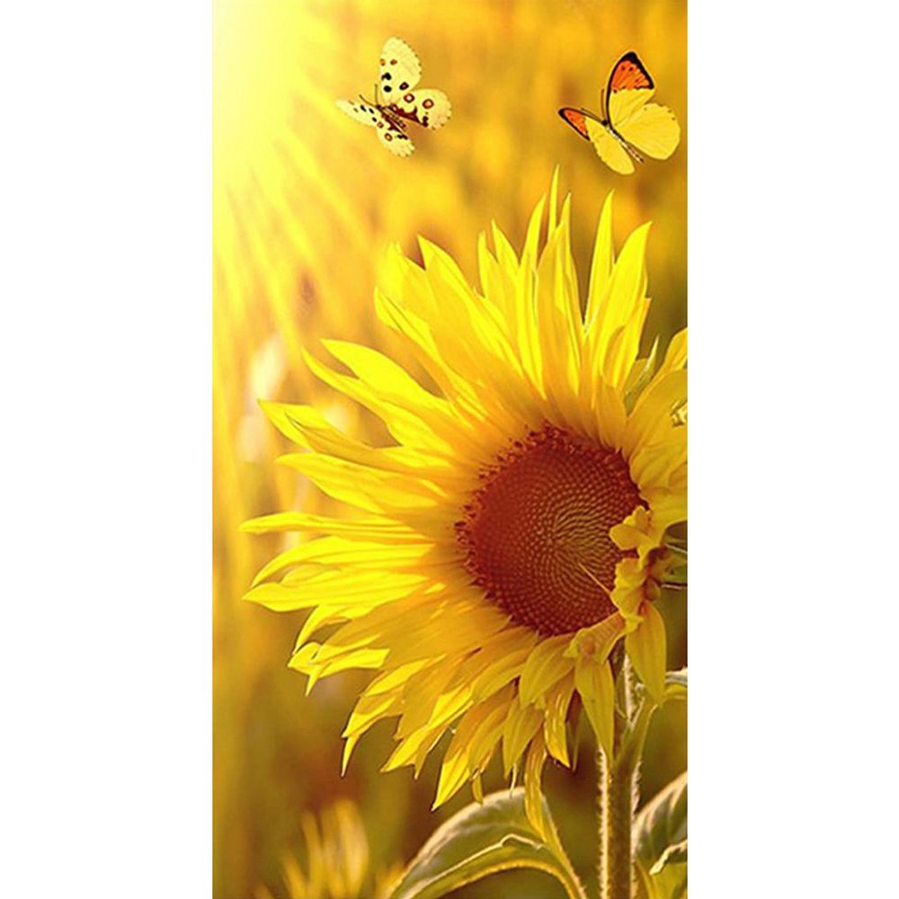 황금 해바라기 (패브릭) 보석십자수 50x90