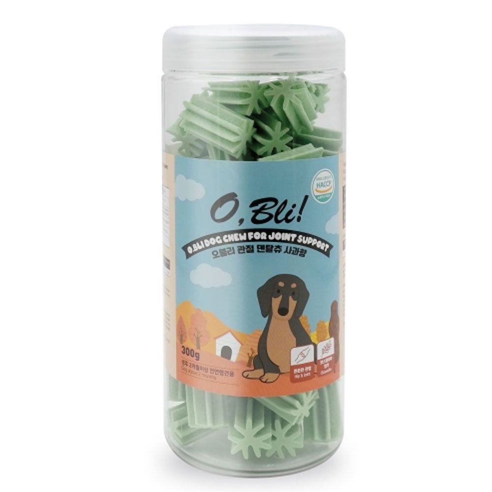 오블리 덴탈츄 사과향 300g X5개 강아지 애견 껌