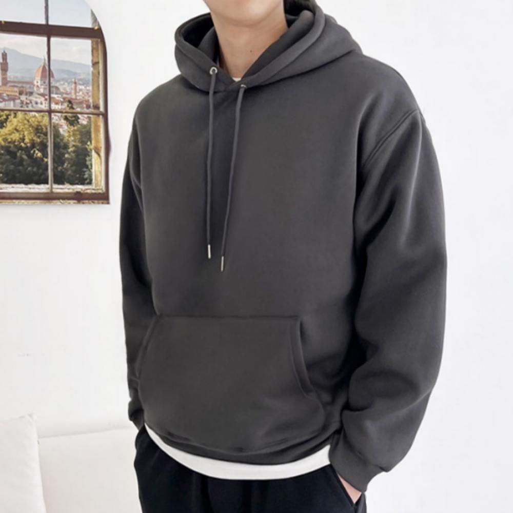 남성 커플 겨울 오버핏 기모 후드티