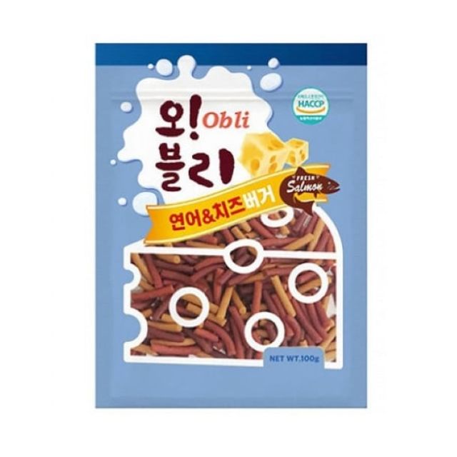 오블리 연어/치즈버거 100g (80개입)