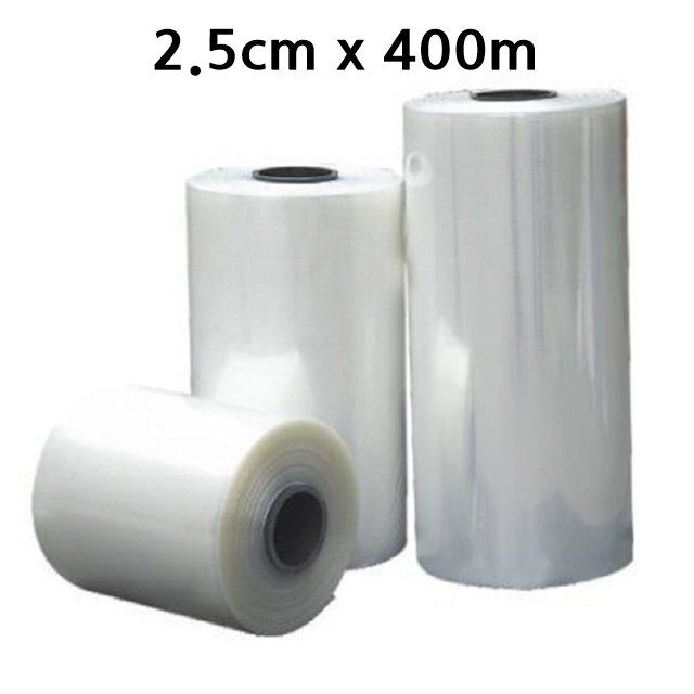 PVC 원통형 수축필름 0.04mm 2.5cm x 400m 1롤