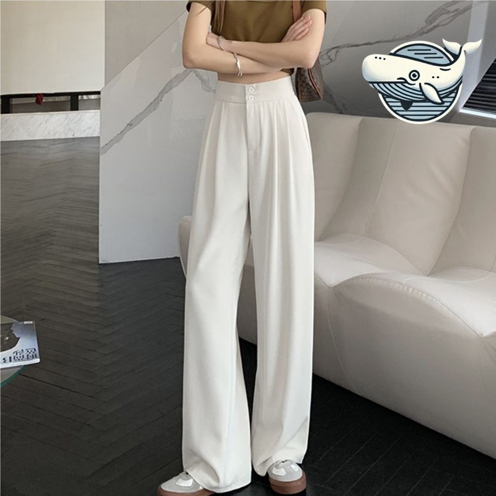 편안한 여성 슬렉스 와이드핏 캐주얼 팬츠 색상