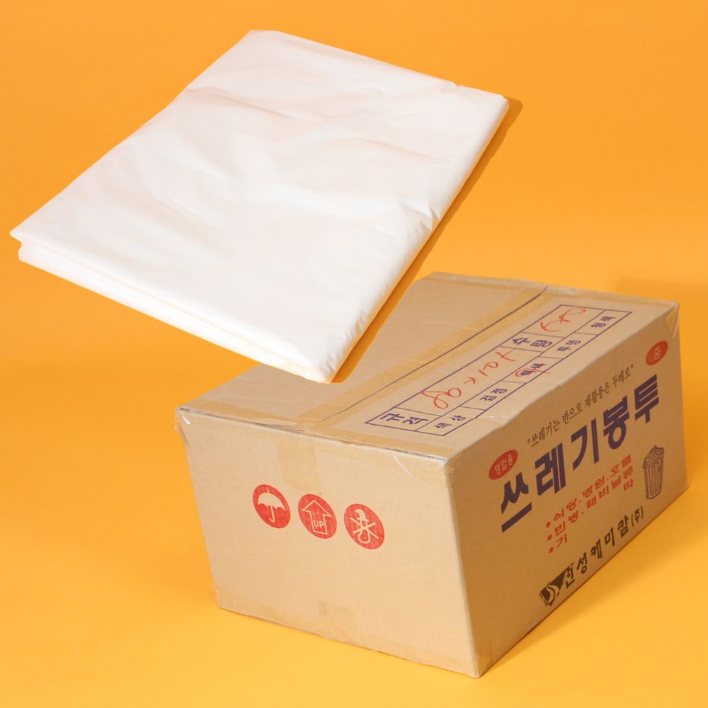 영업용 쓰레기봉투 재활용 비닐 봉투 중 백색 500장
