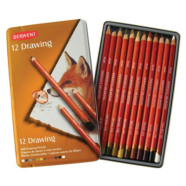 더웬트 드로잉색연필 12색