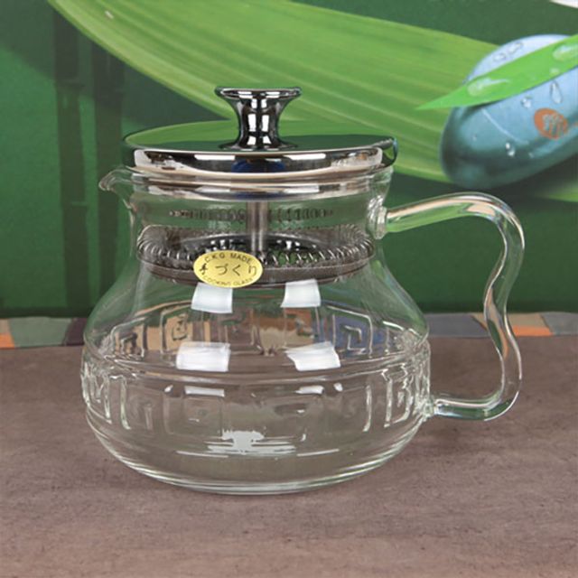 스텐거름망 유리 표일배 티포트 600ml