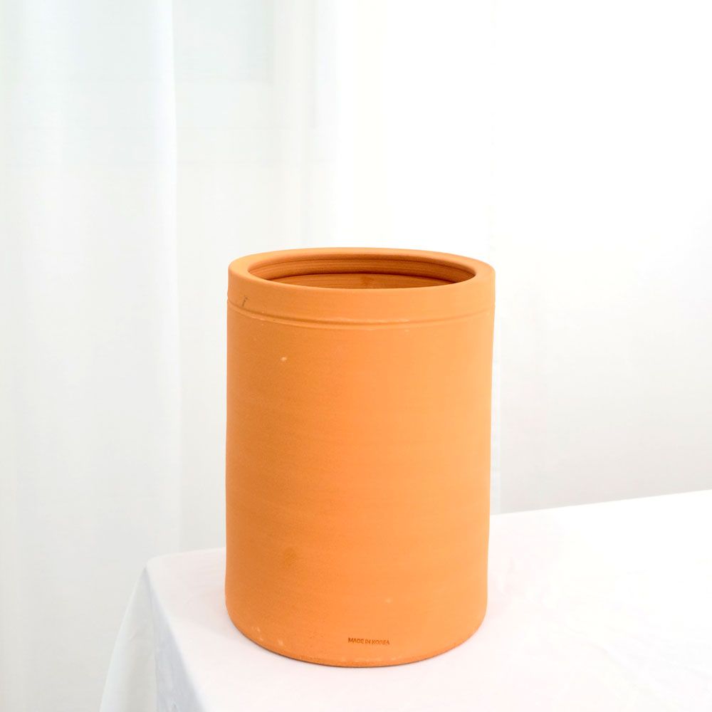 국산 수제 원통형 20x26cm 황토 토분 단품