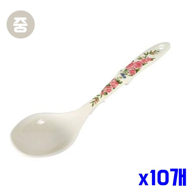볶음주걱 핑크로즈 중형 멜라민 x10개 볶음용스푼