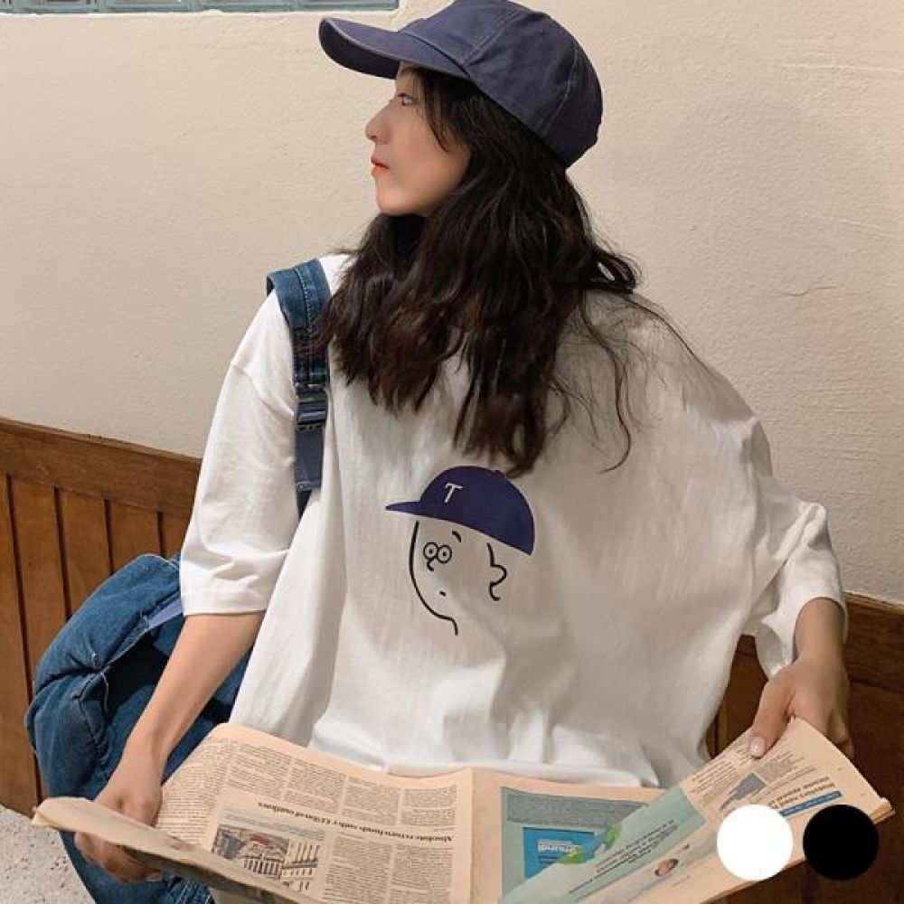 URD 여성 박스티 여성티셔츠 반팔 캐주얼 프