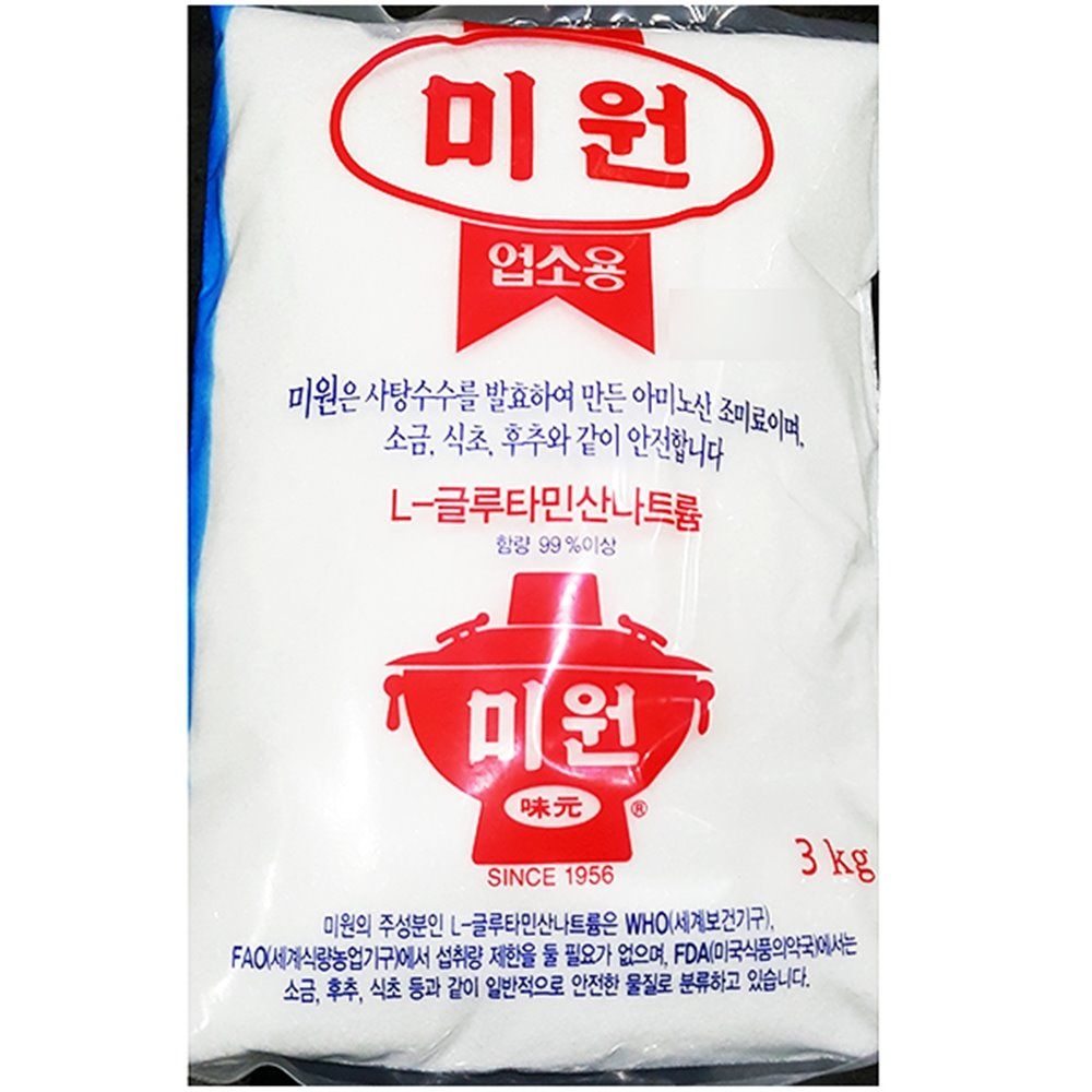 미원 단미 대상 3kg 조미료 식자재 업소용 식당 업소