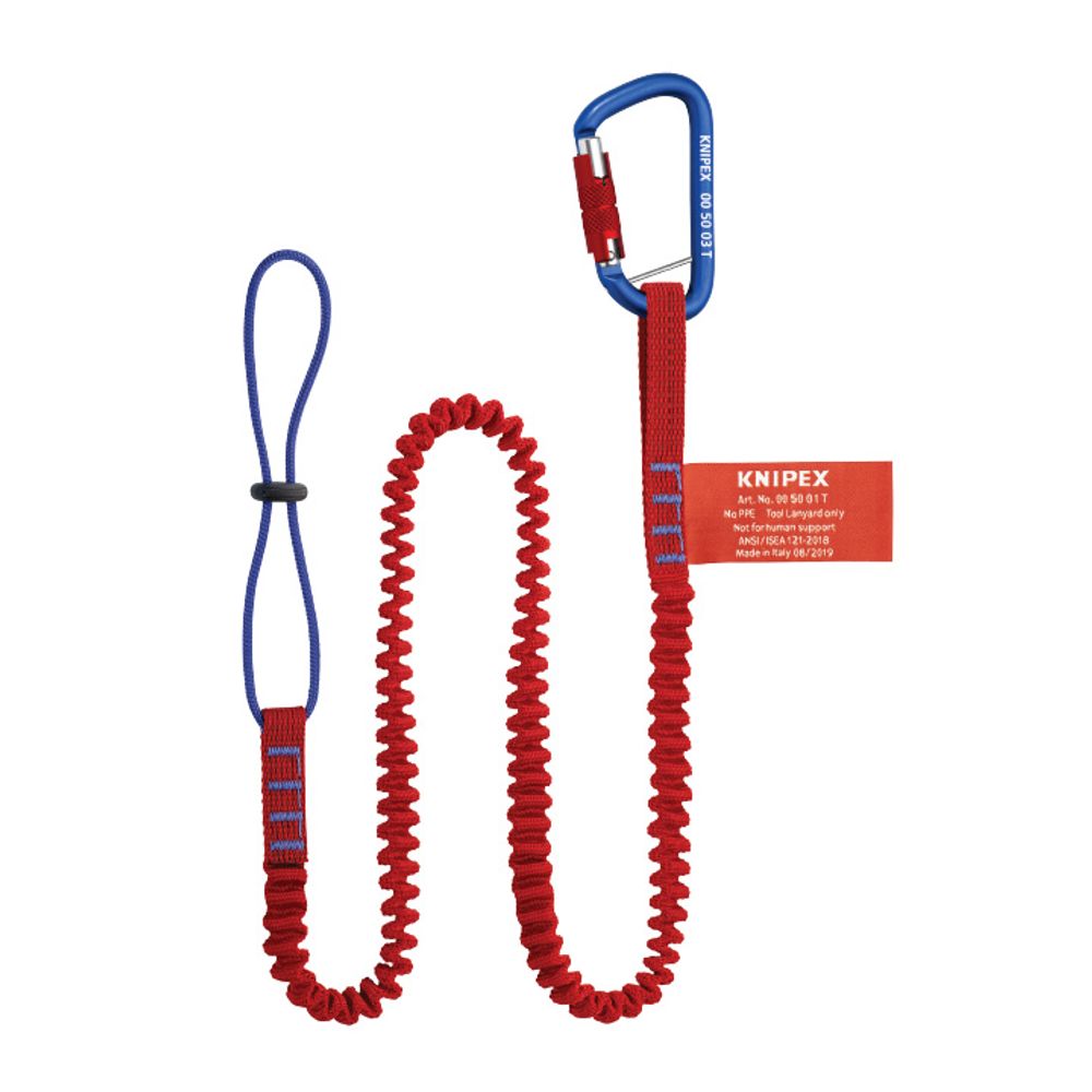 KNIPEX 낙하방지용끈_00-50-05TBK 1개 카라비너 1개